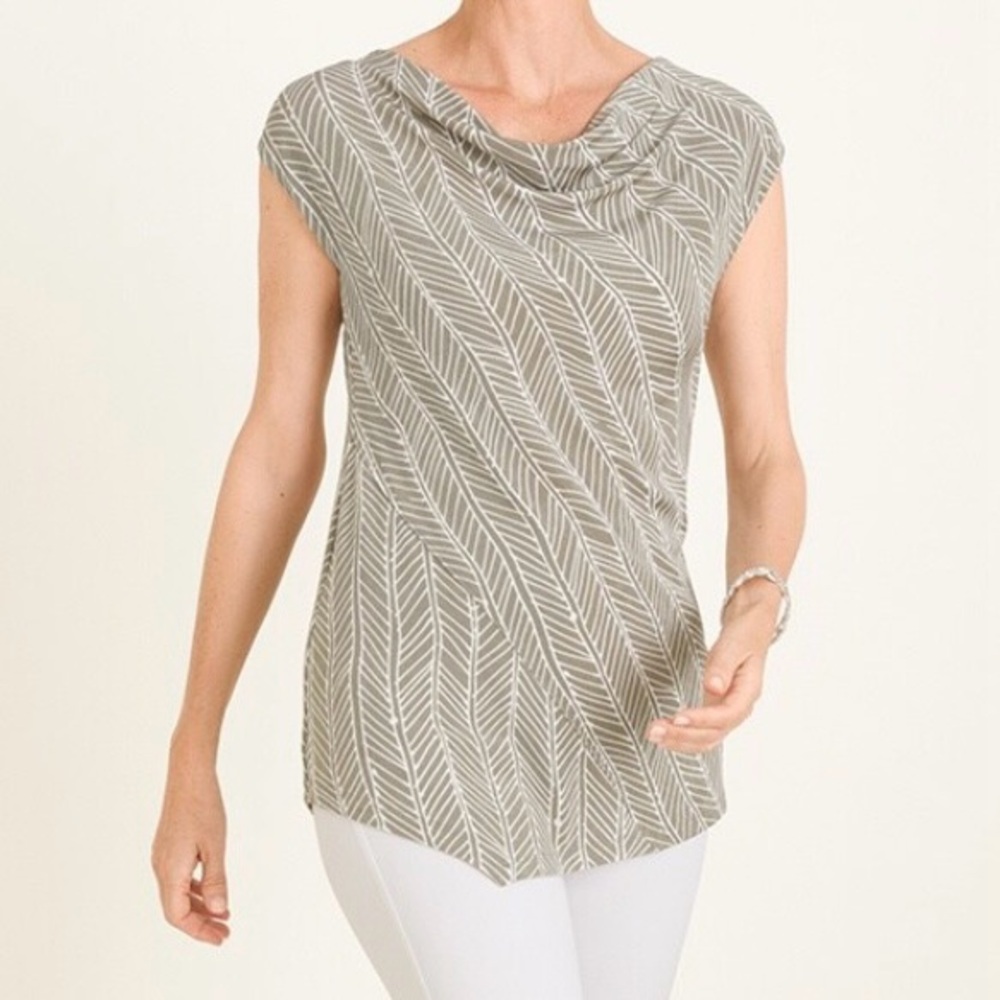 Chico’s Travelers Drape-Neck Top Plus Size